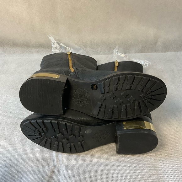 Vince Camuto Winchell Black Leather Women's Moto Boots Size 7.5 - Picture 9 of 16